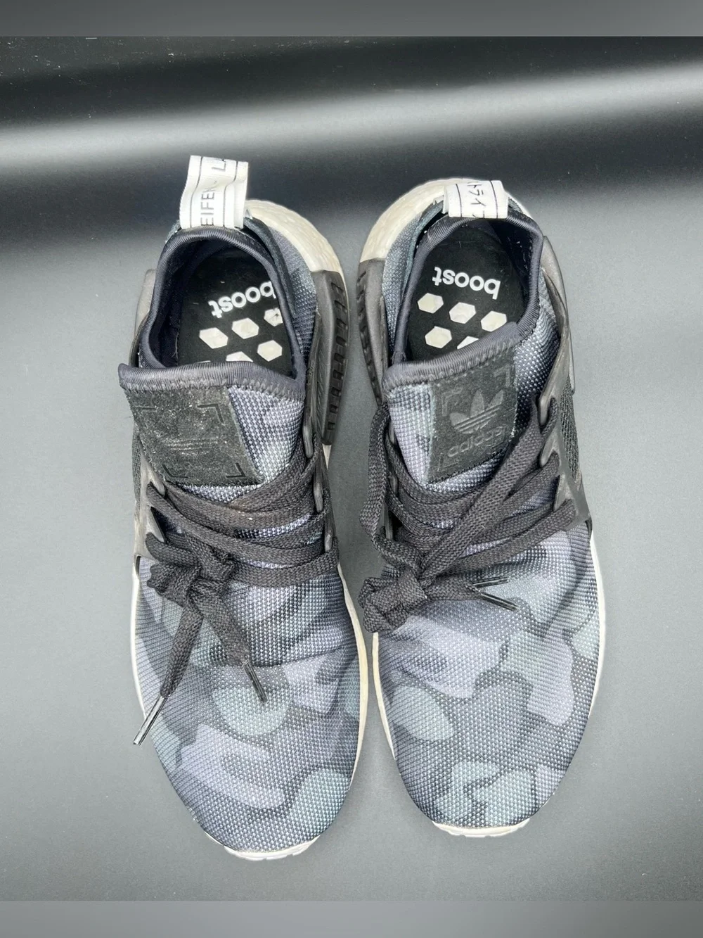 adidas Men’s Black & Gray Camo NMD_R1 Sneakers